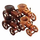 Blomsterkurv Traktor | naturpil | 50x25x32cm  thumbnail