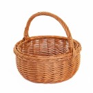 Rund kurv Stubb | flettet av pil | ø34cm thumbnail