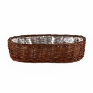 Blomsterkurv Lang | mørk naturpil | 50x17cm thumbnail