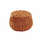 Rund kurv med lokk Meis | flettet av pil | ø16cm  thumbnail