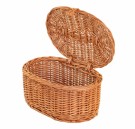 Kurv med lokk Sisik | flettet av pil | 22x15cm thumbnail