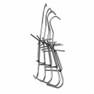 Røykekroker for fisk 5-pk | med tre festepunkter | 19cm  thumbnail