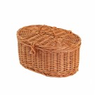 Kurv med lokk Sisik | flettet av pil | 22x15cm thumbnail