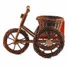 Blomsterkurv Sykkel | mørk naturpil | 50x27x40cm  thumbnail
